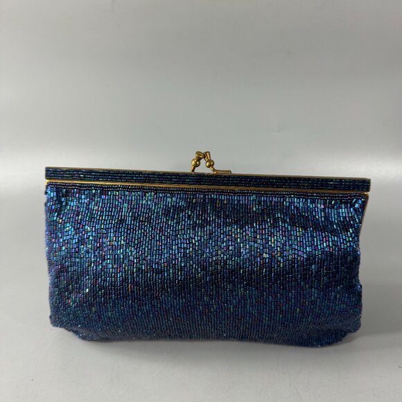 Ellegent Saks Fifth Avenue Beaded Evening Bag/Clutch  in Blue - Picture 6 of 15